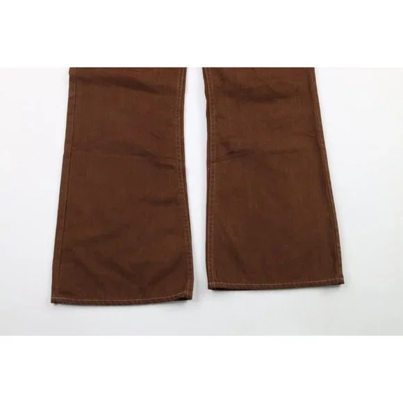 Vintage 70s Lee Mens 36x32 Faded Wide Leg Bell Bottom Denim Jeans